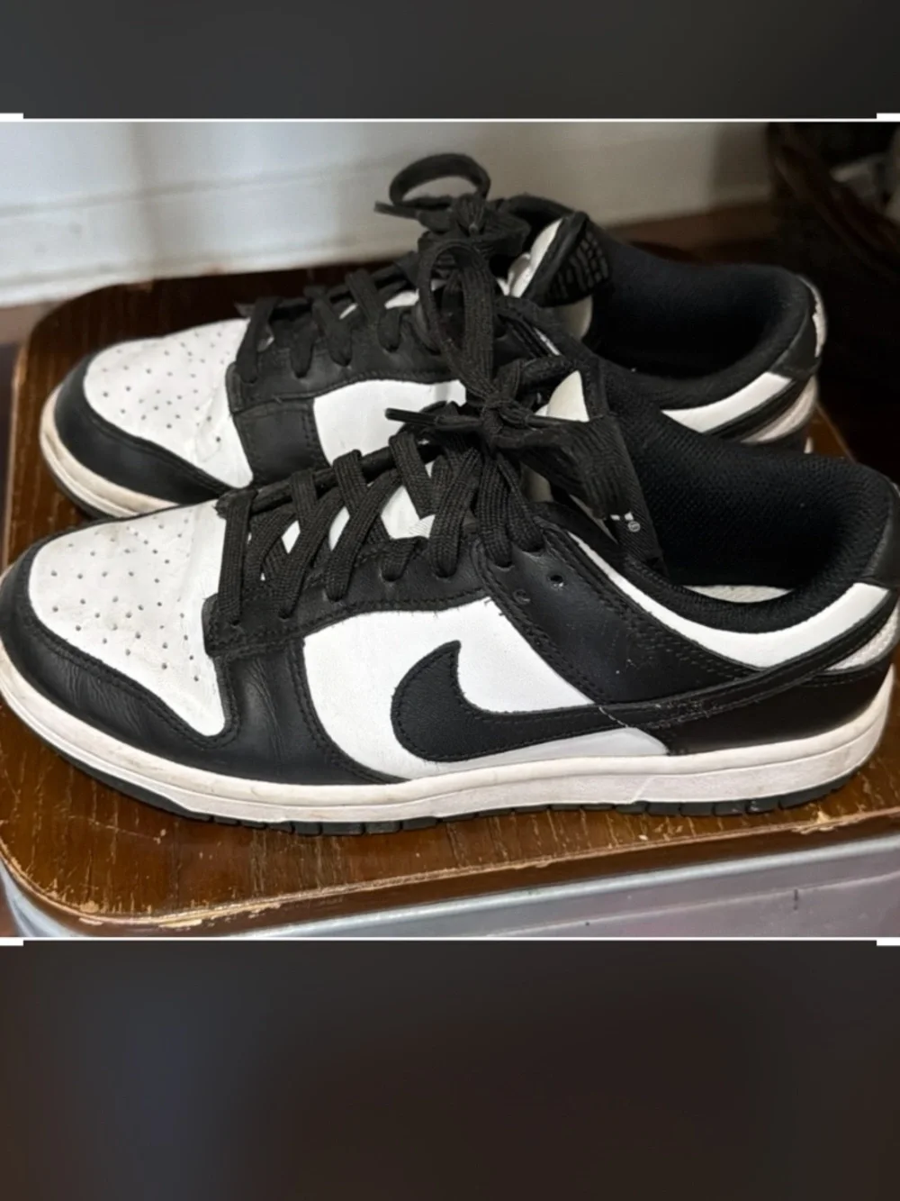 Women’s Nike Dunk Low Black White Fashion Sneakers size 7